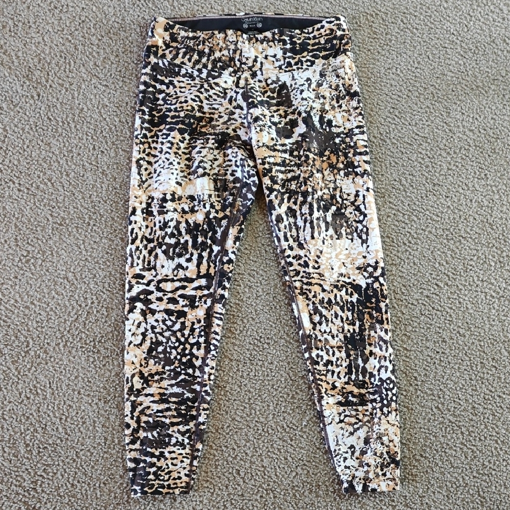 Calvin Klein Performance Animal Print Leggings Size Medium Women's